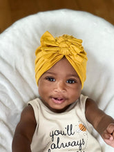 Load image into Gallery viewer, Newborn Baby Hat- Girl Soft Cotton Turban -Ruffled Bowknot Turban- Baby Bonnet Beanies