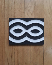 Load image into Gallery viewer, Black & White Imigongo Painting African Handcraft Wall Decor Traditional African Art Work