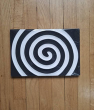 Load image into Gallery viewer, Black & White Imigongo Painting African Handcraft Wall Decor Traditional African Art Work