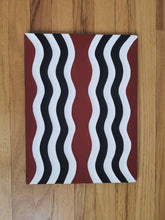 Load image into Gallery viewer, Black, Red & White Imigongo Rwanda Painting African Handcraft Wall Decor Unique African Pattern