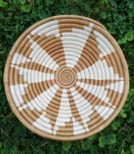 Load image into Gallery viewer, A Mixed of Blue & Beige African Handwoven Rwanda Basket Hanging Wall Basket