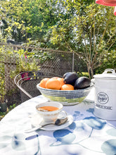 Load image into Gallery viewer, White, Gray and Light Green African Basket Woven Basket