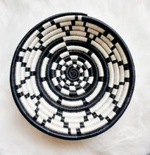 Load image into Gallery viewer, Black & White African Handwoven Basket