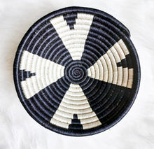 Load image into Gallery viewer, Black & White African Handwoven Basket