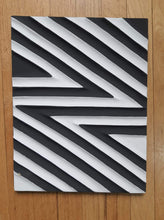 Load image into Gallery viewer, Black & White Imigongo African Rwanda Painting Handcraft Traditional Art Work