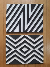 Load image into Gallery viewer, Black & White Imigongo African Rwanda Painting Handcraft Traditional Art Work