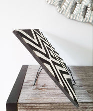 Load image into Gallery viewer, Black & White Imigongo African Rwanda Painting Handcraft Traditional Art Work