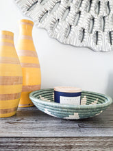 Load image into Gallery viewer, Pink, White & Light Green African Handwoven Rwanda Basket- Sunflower