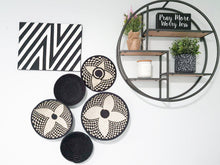 Load image into Gallery viewer, Black & White African Handwoven Basket