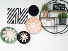 Load image into Gallery viewer, Pink, White & Light Green African Handwoven Rwanda Basket- Sunflower