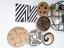 Load image into Gallery viewer, Black & White African Handwoven Rwanda Basket
