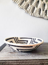 Load image into Gallery viewer, Black & White African Handwoven Rwanda Basket