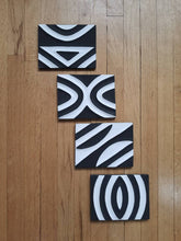 Load image into Gallery viewer, Black and White Imigongo Rwanda Painting African Handcraft Wall Decor