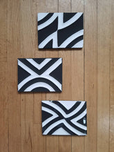 Load image into Gallery viewer, Black & White Imigongo Rwanda Painting African Handcraft Wall Decor