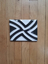 Load image into Gallery viewer, Black & White Imigongo Rwanda Painting African Handcraft Wall Decor