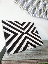 Load image into Gallery viewer, Black & White Imigongo Painting African Handcraft Wall Decor Traditional African Art Work