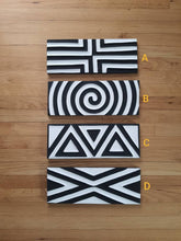 Load image into Gallery viewer, Black & White Imigongo African Rwanda Painting Handcraft Traditional Art Work