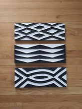 Load image into Gallery viewer, Black & White Imigongo African Rwanda Painting Handcraft Traditional Art Work