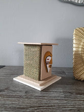 Load image into Gallery viewer, African Pencil Holder African Office Accessory Mustard & White African masks