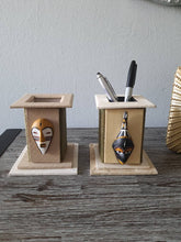 Load image into Gallery viewer, African Pencil Holder African Office Accessory African masks