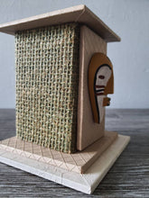 Load image into Gallery viewer, African Pencil Holder African Office Accessory Mustard & White African masks