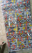 Load image into Gallery viewer, LuLu (kids) African Reversible & Reusable Face Mask (Orange Yellow Black)