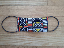 Load image into Gallery viewer, LuLu (kids) African Reversible & Reusable Face Mask (Orange Yellow Black)