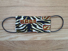 Load image into Gallery viewer, Idube African Print Reversible & Reusable Face Mask (White Black Brown)