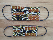 Load image into Gallery viewer, Idube African Print Reversible & Reusable Face Mask (White Black Brown)