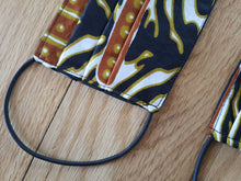 Load image into Gallery viewer, Idube African Print Reversible & Reusable Face Mask (White Black Brown)