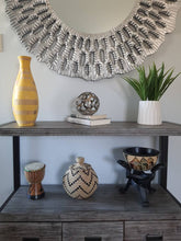 Load image into Gallery viewer, Lidded Beige and Black Basket