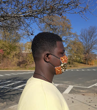 Load image into Gallery viewer, Idube African Print Reversible & Reusable Face Mask (White Black Brown)