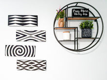 Load image into Gallery viewer, Black & Red wine Imigongo Rwanda Painting African Handcraft Wall Decor Unique African Pattern