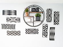 Load image into Gallery viewer, Black & White Imigongo African Rwanda Painting Handcraft Traditional Art Work