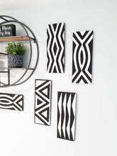 Load image into Gallery viewer, Black & White Imigongo African Rwanda Painting Handcraft Traditional Art Work