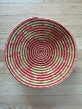 Load image into Gallery viewer, Orange & Gold African Handwoven Rwanda Basket