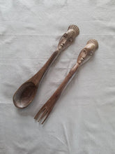Load image into Gallery viewer, Handmade African wooden kitchen utensil - Sustainable Wood Salad servers