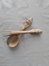 Load image into Gallery viewer, Handmade African wooden kitchen utensil - Sustainable Wood Salad servers