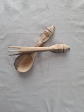 Load image into Gallery viewer, Handmade African wooden kitchen utensil - Sustainable Wood Salad servers