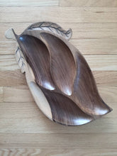 Load image into Gallery viewer, Leaf Handmade Wooden Snacks Tray - Chips & Dip