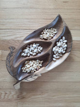 Load image into Gallery viewer, Leaf Handmade Wooden Snacks Tray - Chips & Dip
