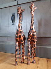 Load image into Gallery viewer, 17'' Tall Hand Carved Handmade African Wooden Giraffes.