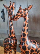 Load image into Gallery viewer, 17'' Tall Hand Carved Handmade African Wooden Giraffes.