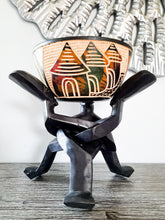 Load image into Gallery viewer, African Handmade Tripod Stand & Handcraft Animal print Bowl
