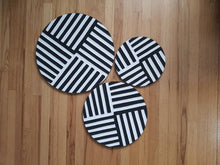 Load image into Gallery viewer, Black & White Imigongo Rwanda Painting African Handcraft Wall Decor