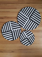 Load image into Gallery viewer, Black & White Imigongo Rwanda Painting African Handcraft Wall Decor