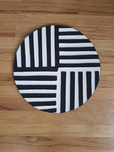 Load image into Gallery viewer, Black & White Imigongo Rwanda Painting African Handcraft Wall Decor