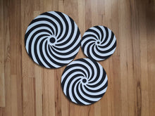 Load image into Gallery viewer, Black & White Imigongo Rwanda Painting African Handcraft Wall Decor