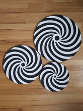 Load image into Gallery viewer, Black & White Imigongo Rwanda Painting African Handcraft Wall Decor