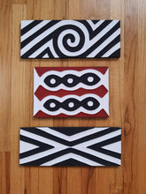 Load image into Gallery viewer, Black &amp; Red wine Imigongo Rwanda Painting African Handcraft Wall Decor Unique African Pattern
